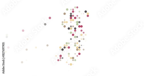 Flowing Circles Depicting the New Jersey Geographic Map Video
