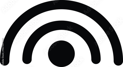 WiFi icon, radio wave icon design, broadcast signal graphic, minimalist WiFi Symbol