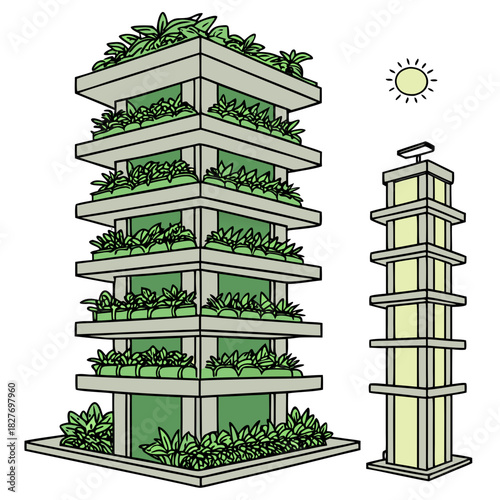 Vertical Eden. Perfect for: Environmental education, architectural concept art, eco future design