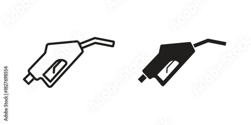 Fuel icons Concepts. black solid and line stroke designs for web and app use