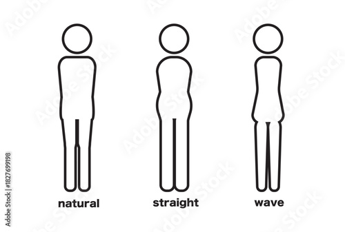 骨格診断のシンプルなアイコンセット