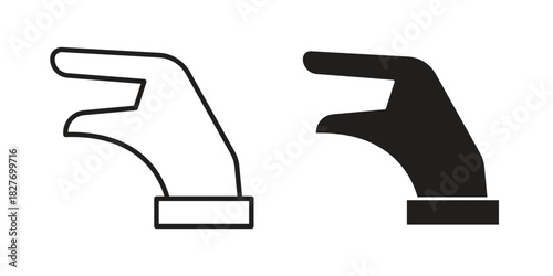 Hand Lizard icons Concepts. black solid and line stroke designs for web and app use