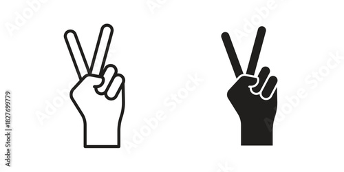 Hand scissors icons Concepts. black solid and line stroke designs for web and app use