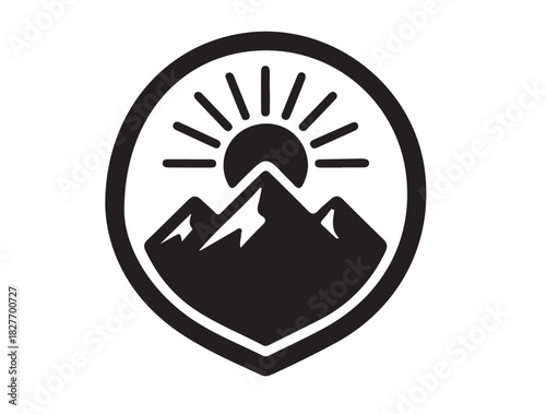 DayStart icon in silhouette white background.