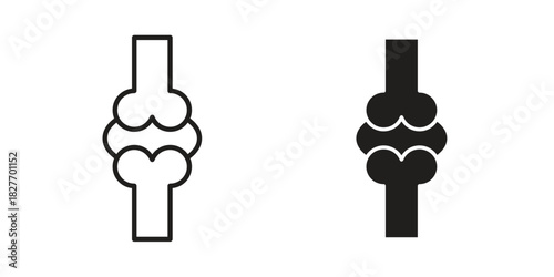 Joint icons Concepts. black solid and line stroke designs for web and app use