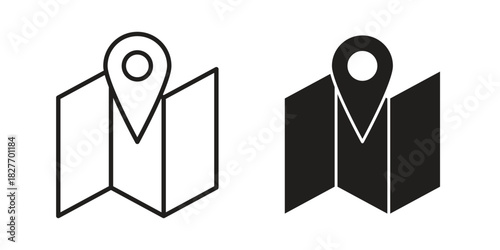 Journey icons Concepts. black solid and line stroke designs for web and app use
