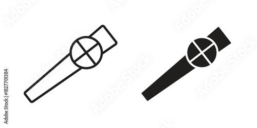 Kazoo icons Concepts. black solid and line stroke designs for web and app use