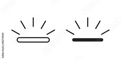 Keyboard brightness icons Concepts. black solid and line stroke designs for web and app use