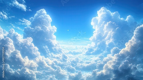 Fototapeta Naklejka Na Ścianę i Meble -  blue sky with clouds