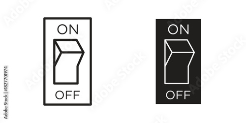 Light switch off icons Concepts. black solid and line stroke designs for web and app use