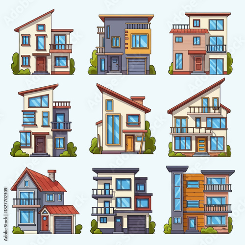 Collection of Modern House Designs - Architectural Variety.