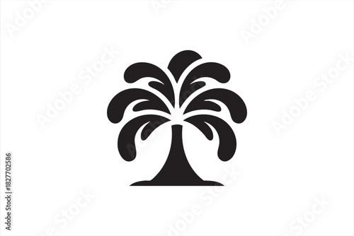 Bold tropical palm graphic for beach resort marketing