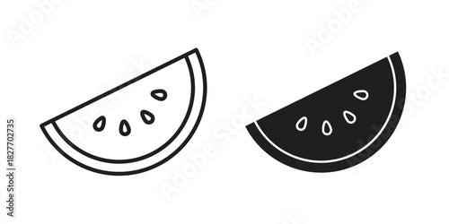 Melon icons Concepts. black solid and line stroke designs for web and app use