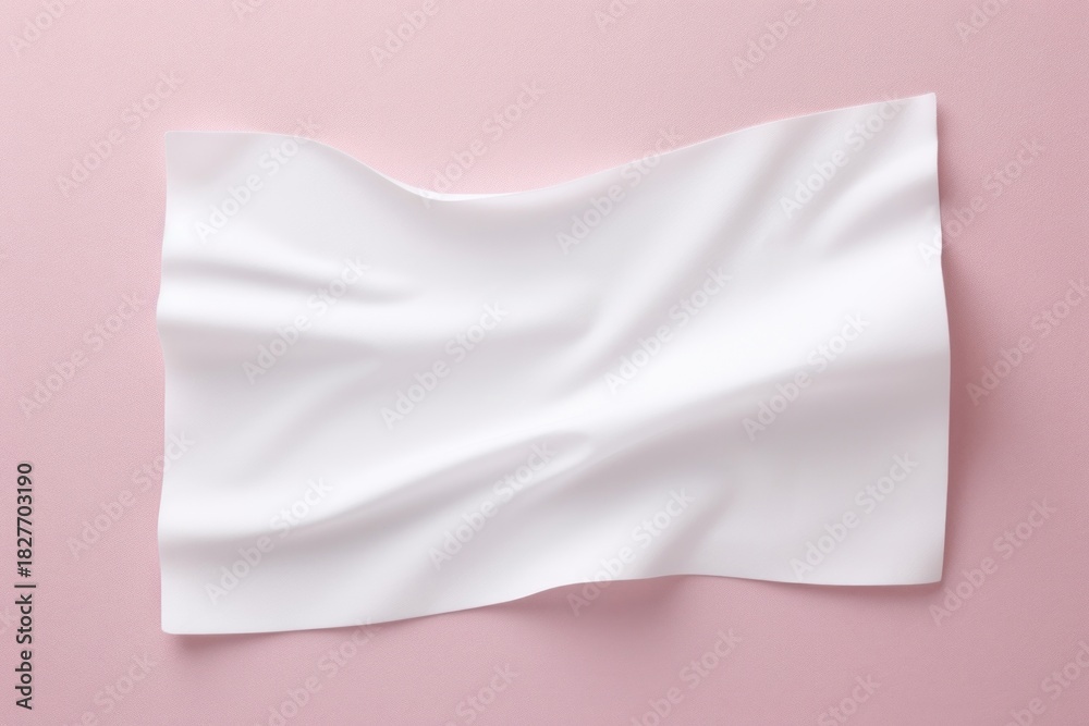 Fototapeta premium Sticker white paper pink.