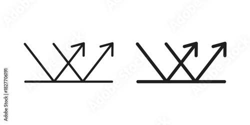 Reflect icons Concepts. black solid and line stroke designs for web and app use