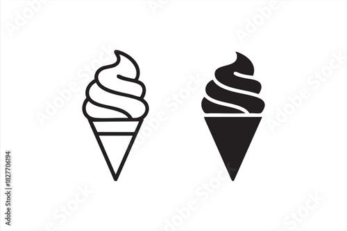 Sweet cone illustration for snack visuals and frozen treat promotions