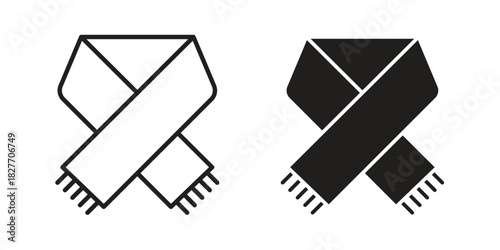 Scarf icons Concepts. black solid and line stroke designs for web and app use