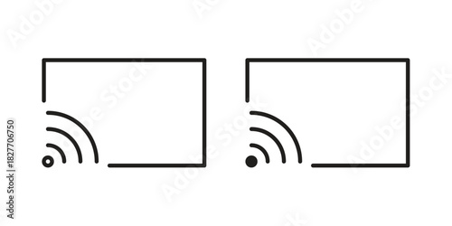 Screencast icons Concepts. black solid and line stroke designs for web and app use