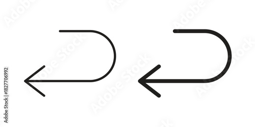 Send back icons Concepts. black solid and line stroke designs for web and app use