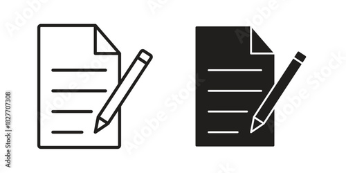 signature file icons Concepts. black solid and line stroke designs for web and app use
