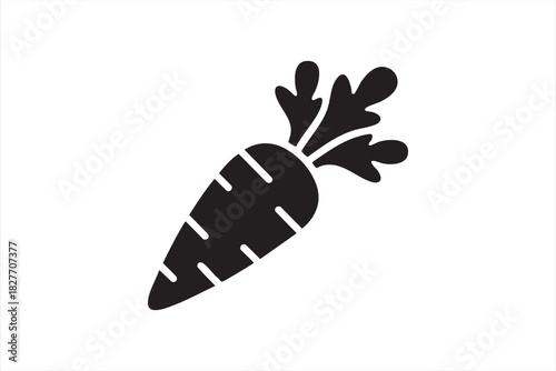 Bold vegetable symbol for grocery apps and food packaging graphics