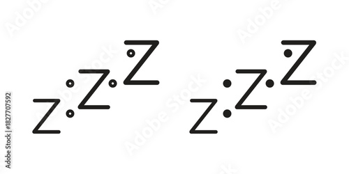 Snooze icons Concepts. black solid and line stroke designs for web and app use