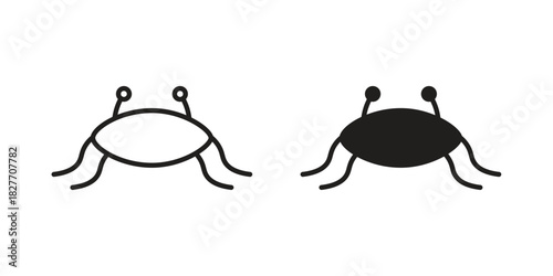 Spaghetti Monster Flying icons Concepts. black solid and line stroke designs for web and app use