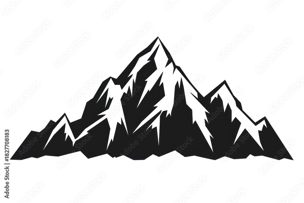 Fototapeta premium Mountain outdoors stencil nature.