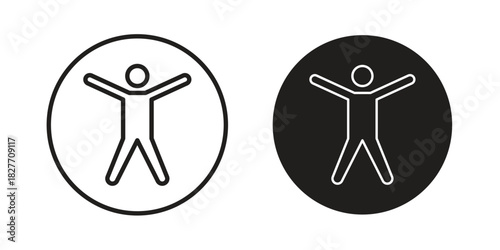 Universal access icons Concepts. black solid and line stroke designs for web and app use