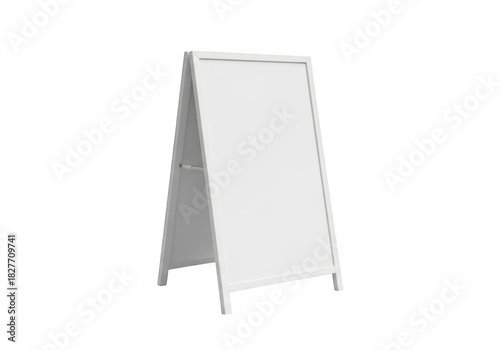 White aframe sign isolated on transparent background