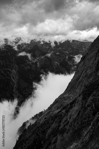mountain landscape with clouds Tyrol austria