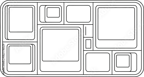 Outline Collage with Rounded Corners and Transparent Background