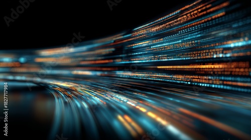 Wallpaper Mural dynamic and futuristic background with streaks of light Torontodigital.ca