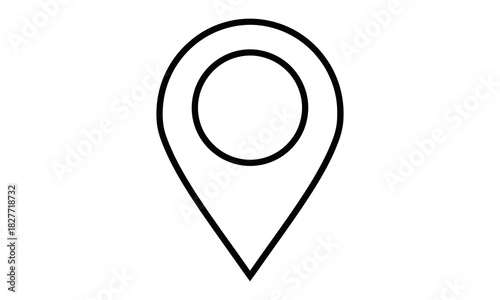 Free Download Location pin icon with a circular marker representing a point of interest or destination - GFXLoad