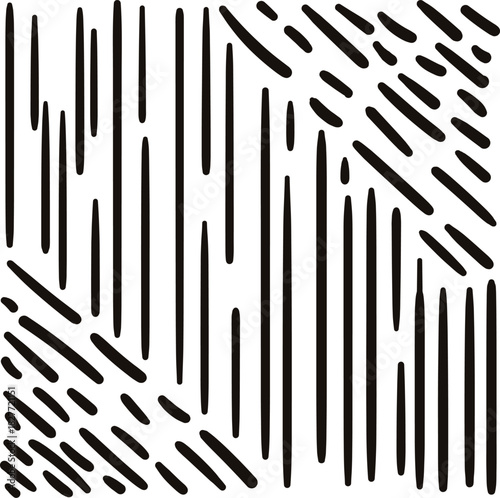 Short and long stripes are located diagonally at the corners and vertically in the middle.