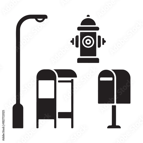 Urban public transport bus silhouette icon for travel graphics