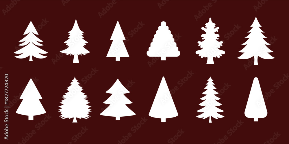 Obraz premium Vector image of a Christmas tree. New Year's celebration concept. Element for your design of cards, greetings, etc.