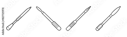 Precision crafting and medical surgical instruments, essential vector