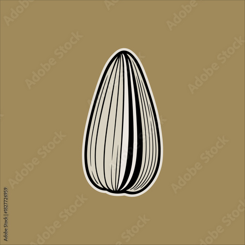 sunflower seeds hand-drawn artwork illustration