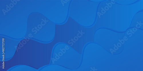 Abstract Blue Wave Pattern Background With Smooth Curves and Soft Gradients for Design Projects