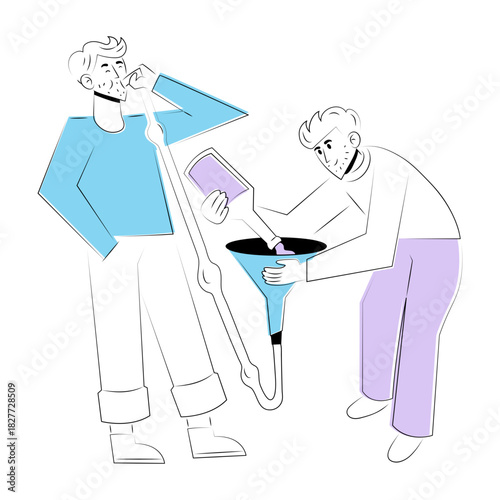 A sketchy style illustration showing a drunker person