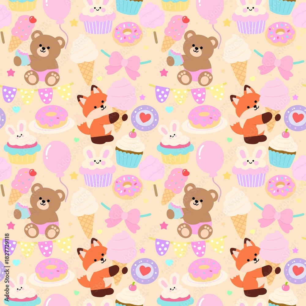 Obraz premium Baby Shower Dessert Delight Seamless