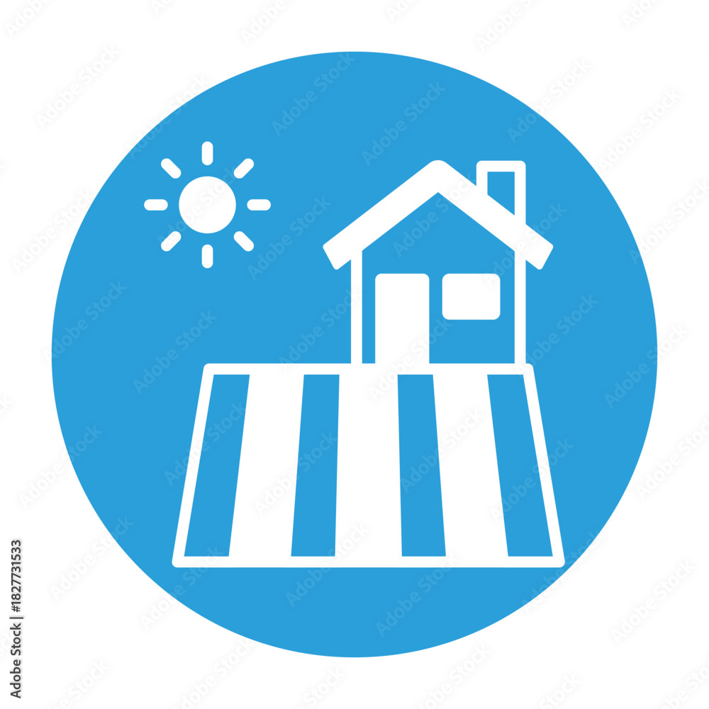 Fototapeta premium Farmhouse Vector icon which can easily modify or edit