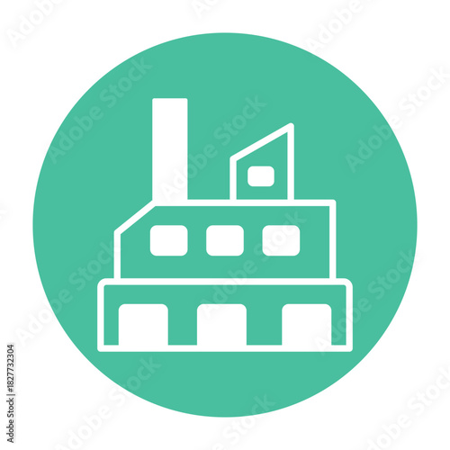 Factory Vector icon which can easily modify or edit