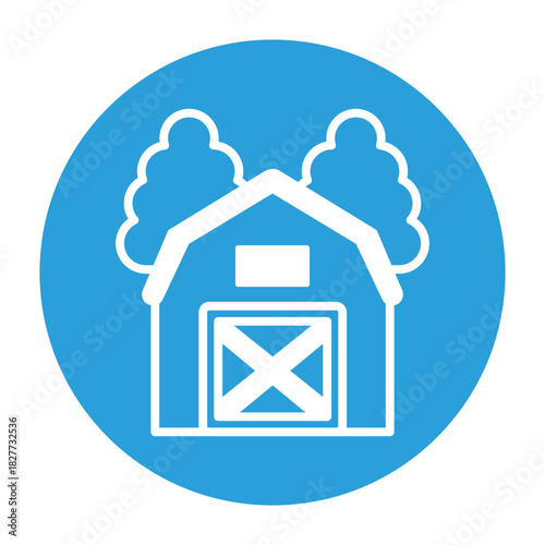 Barnhouse Vector icon which can easily modify or edit