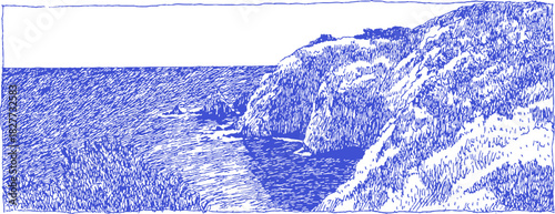 annetdebar_Landscape_of_a_coastal_cliff_trail_with_ocean_on_o_800d533f-715d-4d90-afc0-5b66e786f484_2_traced