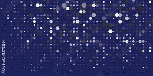 Dark Pink, Blue vector pattern with colored spheres. Geometric sample of repeating circles on white background in halftone style.
