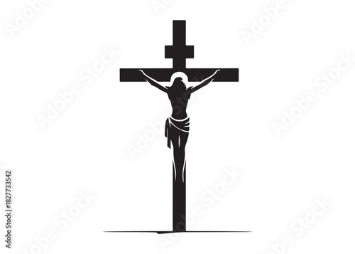 jesus cross logo silhouette vector, crucified Jesus Christ silhouette vector illustration, Jesus on Cross logo silhouette, jesus christ crucifixion of Jesus christian religious god logo silhouettes