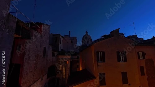 Wallpaper Mural old town in the night Torontodigital.ca