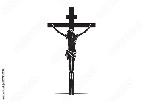 jesus cross logo silhouette vector, crucified Jesus Christ silhouette vector illustration, Jesus on Cross logo silhouette, jesus christ crucifixion of Jesus christian religious god logo silhouettes